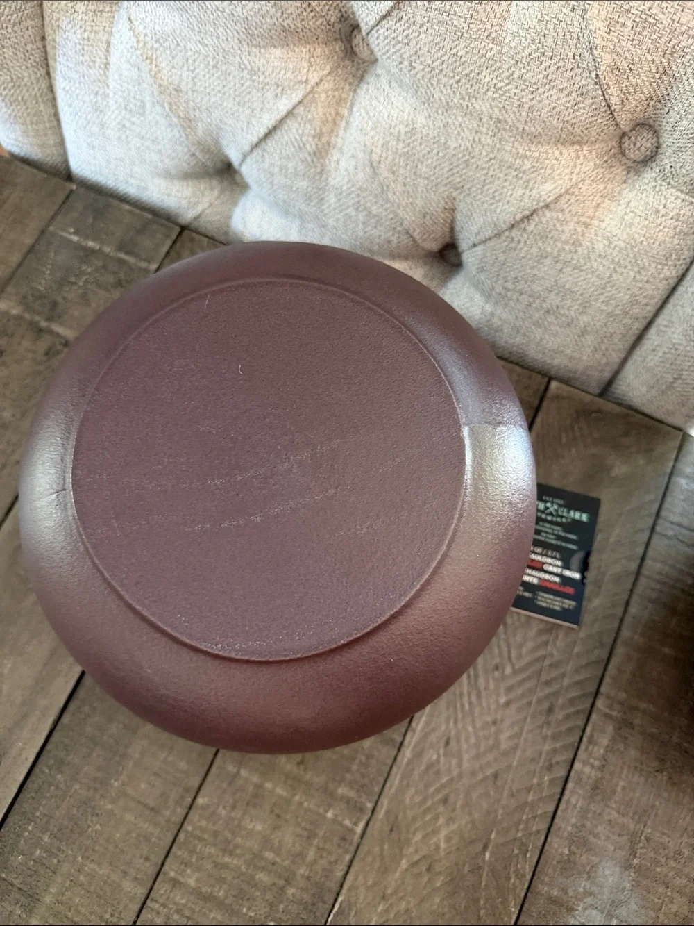 Plum 4 QT Smith & Clark Cast Iron Cauldron. NWT